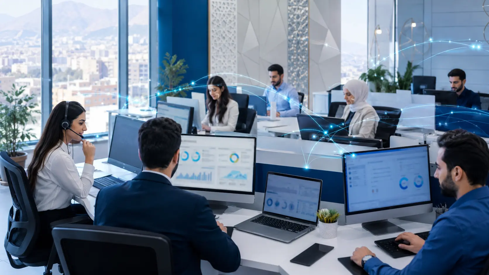 Syrian BPO operations center supporting digital business services