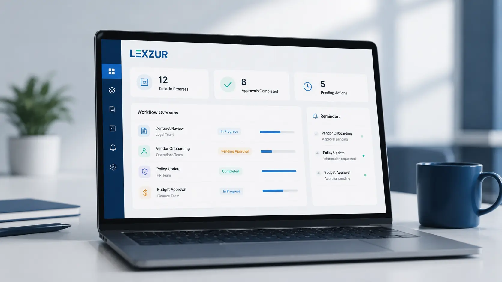Lexzur workflow automation dashboard for reducing enterprise workflow chaos